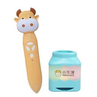 【小牛津】鉑金版64G奶茶牛點讀筆/音樂充電筆座典藏版