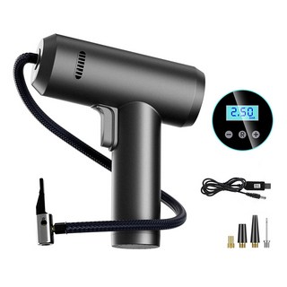 無線充電汽車手持智能數顯家用小轎車電動便攜輪胎氣泵車載充氣泵, 無線充電數顯款:1, 1個