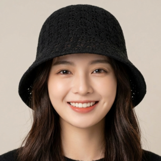 더토토리 H63 여성 여름 레이스 니트 버킷햇 통풍 벙거지 모자 데일리 여행모자
