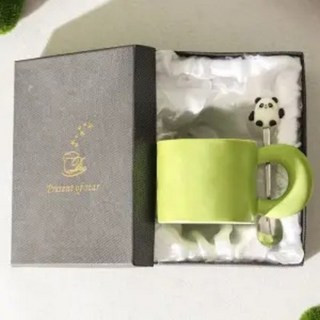 판다 대용량 머그컵 모닝커피잔, 타입A, 1개