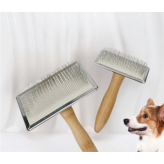 엠엠 고급 슬리커 브러쉬 편안한 털제거빗 강아지 고양이 촘촘한 브러쉬 털갈이, 2개, 소형