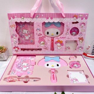 산리오 문구세트 다이어리 꾸미기 거울 빗 신학기 노트 문구, 1세트, 마이멜로디