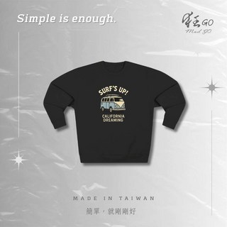 隔日達 當天發貨 【狂GO/mad go】 百搭舒適 日常休閒 學生上班族 潮流個性上衣 加州衝浪露營車款1, 黑色,L, 1個