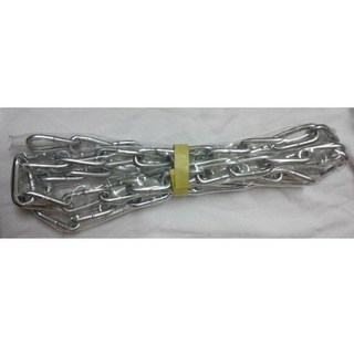 ecgo五金百貨 鐵鍊 2分10尺 附膠套 中目鐵鍊 鐵鏈附套 鍊條, 1個