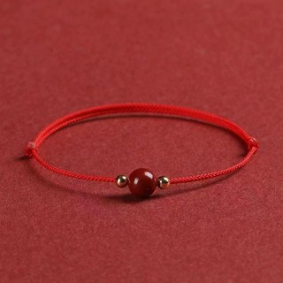 硃砂好運珠紅繩手鍊 平安手繩 簡約手繩 招財保平安 情侶手煉 手串飾品