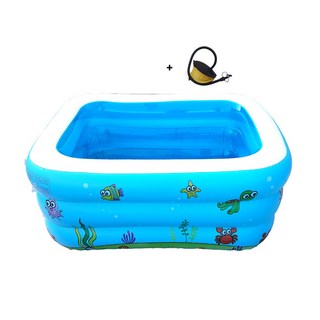 [INTIME]인타임 110cm 베란다풀장발펌프세트/가정용/실내물놀이/유아/어린이용, 1개