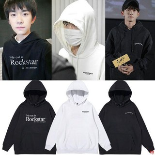 連帽衫 字母印花 純棉 加絨 衛衣 易烊千璽同款 (臺灣出貨)