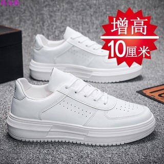 夏季增高小白鞋 男士內增高運動板鞋 厚底潮流增高鞋