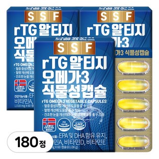 순수식품 rTG 알티지 오메가3 1000mg, 60정, 3개