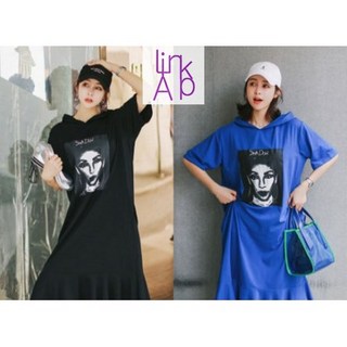 링크어패럴 샤랄라 프릴 여성 롱티 여성박스티 여성원피스