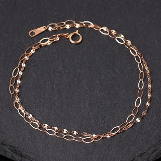 주리에떼 14K 18K 두줄 팔찌 데일리 패션 블루린 기념일 선물 여성 체인 두줄 금 팔찌