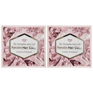 더 청담 살롱코드 케라틴 헤어컬러 염모제, 와인브라운, 2개