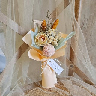 乾燥小花束 粉橘色款 乾燥花 小資款 現貨供應, 無須加購