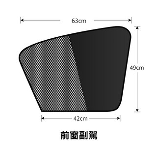最新款 半網紗遮陽簾 黑膠布 網紗 磁吸式車用遮陽簾磁吸 車用窗簾 車窗遮陽擋 遮陽隔熱 磁鐵車用遮陽簾 汽車窗簾, 1個, 副駕-半網紗窗簾
