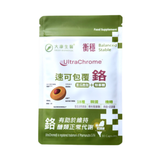 大康生醫【衡穩】穩定配方 (義大利專利速可包覆鉻 殼寡糖 肉桂萃取 武靴葉 苦瓜萃取) 代謝管理 唐可寧, 1個, 30顆
