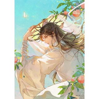 애니메이션 천관사복 주인공 화성&사련 일러스트 만들기 세트 묵향동후 장편소설 캐릭터 굿즈 다이아몬드 페인팅 그림 인테리어 소품 보석십자수 액자 캔버스 일체형 세트, 30*40cm (액자 포함)  TGCF-105, 1개