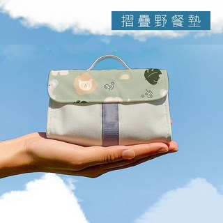 迷你摺疊防水野餐墊 - 露營戶外教學便攜墊, 深綠色,L: 210×220cm