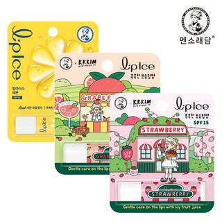 멘소래담 멜티 크림 립 립밤 립케어 입술 보호제 립아이스 과일 KKKIM 레몬 3.5g / 딸기 3.5g / 자몽 3.5g, 레몬+딸기+자몽, 1개