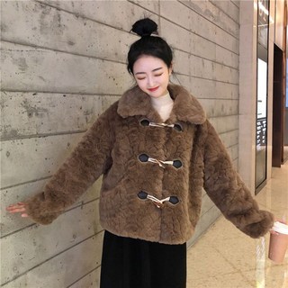 COSYEVNO 떡볶이 코트 여성 겨울 차이나 루즈핏 캐주얼 스타일리쉬한 밍크라이크 숏 톱 CXJyrwt-03