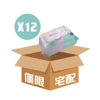 nac nac EDI純水濕巾80抽12入 超純水寶寶濕巾 親膚安心選, 1個, nac nac 80抽 箱購(12入)