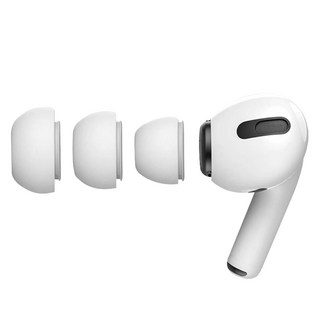 AirPods Pro 入耳式耳塞 矽膠耳塞套 記憶棉耳機塞適用 AirPod Pro Pro2 舒適降噪, 矽膠白-S號1對, 1個, 白, 矽膠白-S號1對