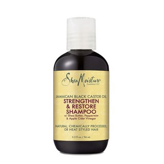 시어모이스처 스트랭슨 & 리스토어 샴푸 자메이칸 블랙 캐스터 오일, 1개, 94ml