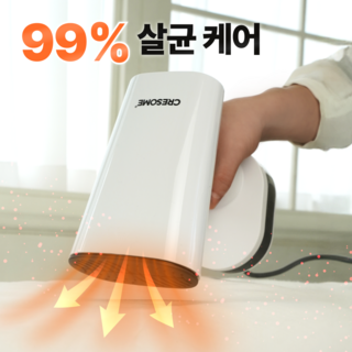 크리썸 스팀다리미 핸디형 여행용 다리미 1640W, 화이트