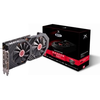 그래픽카드 XFX Swift AMD 라데온 RX 9060 XT OC 트리플 팬 게이밍 에디션 16GB GDDR6 HDMI 2xDP RDNA 4 RX-96TS316B7, RX 580