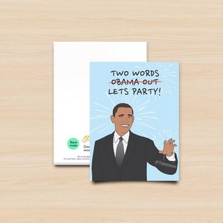 【YAV】Pro N Hop 美國總統 Obama 歐巴馬 問侯 恭喜 卡片 饒舌 嘻哈風格 趣味祝福