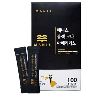 매니스 코나 아메리카노 100g 1박스 (매니스 아메리카노 스틱 3개 증정), 2세트, 100개입
