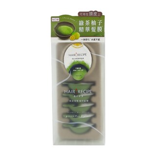 Hair Recipe 髮的料理 蘋果生薑防斷修護潤髮乳 530G，強韌髮根，減少斷裂，再現柔順光澤, 1個, 綠茶柚子潤髮乳 (12MLX6)