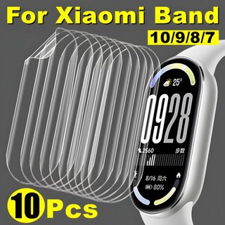 샤오미 밴드 10 9 8 7 NFC 프로 액티브 HD 소프트 스크린 보호필름 미 밴드 10 9Pro 8Pro 9Active용 하이드, 07 For Mi Band 9, 01 10Pcs