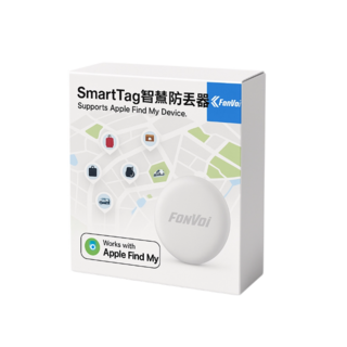 智慧防丟器 MFi認證 全球定位 物品定位 蘋果專用, 白色, 1個
