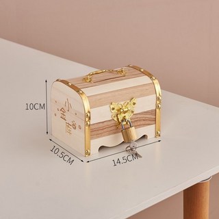 【开发票/统编】兒童密碼存錢罐 男孩儲錢保險箱 家用迷你安全保險箱 帶鎖密碼收納盒 儲蓄罐存錢筒礼物, 1個, 小號花木帶鎖款（兩面刻字）