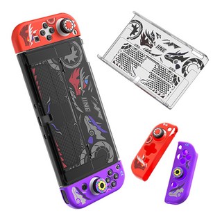 닌텐도 스위치 OLED 케이스 풀커버 이이네 스칼렛바이올렛 테마, 1개