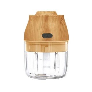 【Taiwan 現貨】副食品調理機 絞碎 攪拌 USB無線調理機 絞肉機 搗蒜器 食物料理機, 淺木紋