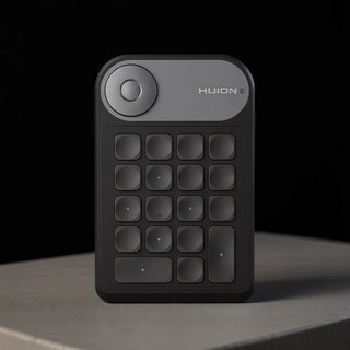 HUION Keydial 미니 블루투스 프로그래밍 키패드 다이얼 5키 안티고스팅 18개 사용자 정의 키 드로잉 태블릿 PC MacBook Surface Pro 노트북용 무선 단축키, Bluetooth 5.0, Bluetooth