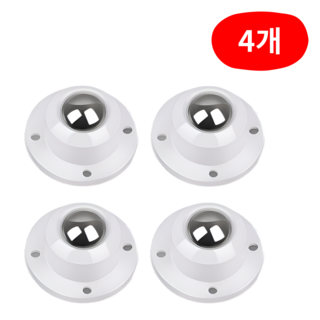 데이더봄 무타공 부착형 이동식 바퀴 롤러, 4개, 화이트