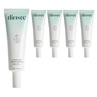 [딘시] 프리미엄 비건 마일드 선크림 (SPF50+PA++++), 50ml, 5개