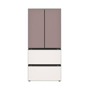 LG전자 디오스 오브제컬렉션 김치톡톡 김치냉장고 방문설치, 클레이핑크 + 베이지 + 베이지, Z492GBC132S