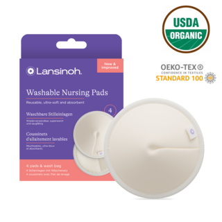 란시노 다회용 워셔블 모유 천 수유패드, 4개입, 1개