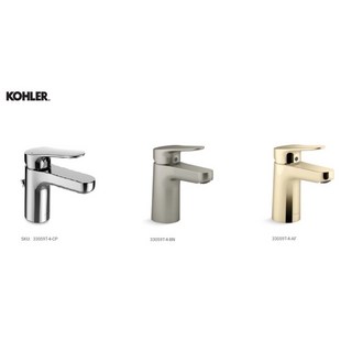 美國KOHLER Accliv臉盆龍頭 K-33059T-4 愛琴海廚房 鉻色金色銀色 空氣泡沫柔水不飛濺, 1個, 鉻色K-33059T-4-CP