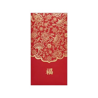 燙金花紋紅包袋, 6個裝