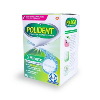 POLIDENT保麗淨假牙清潔錠120片裝，快速清潔、殺菌除臭，維持口腔健康，誠意樂活健康生活館推薦, 1個, 美國保麗淨假牙清潔錠120錠, 120個裝