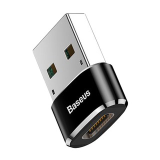 Baseus 倍思 USB Type-C 轉接頭 手機平板電腦轉接器 數據傳輸 充電轉接頭, 黑色, 1個, 2cm