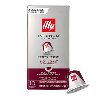 illy 意利 Nespresso咖啡機適用Bold Roast濃縮咖啡膠囊, 5.7g, 10顆, 1盒