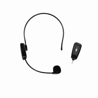 【IFIVE】頭戴式2.4G無線麥克風 自動對頻 20小時 附贈轉接線 專業教學使用, 黑, GM300