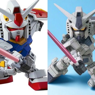 SDEX BB001 Q版 RX-78-2 GUNDAM 元祖鋼彈 拼裝模型, 1個, 一原一灰(兩盒裝） 送六把武器（超值購）