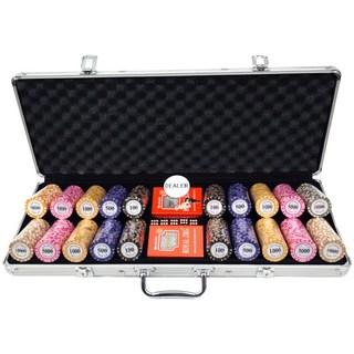 영라이즌 국제규격 마카오 카지노칩 포커칩 하드케이스 세트, 숫자칩 500P 하드케이스세트+사은품, 1개