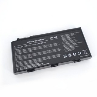 微星 BTY-M6D 電池 GT760 GT780 GT780D GT780R GT783R 筆記型電腦電池, 1個
